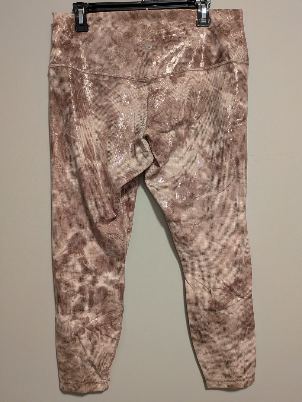 lululemon athletica Shimmery Pink Taupe Tie-Dye Leggings